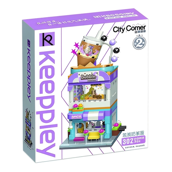 Mikro Blok Bubble Tea Dükkanı 302 Parça - Lego Setleri - Keeppley Mini Lego - Dükkan Lego - Keeppley Lego - Mikro Bloklar