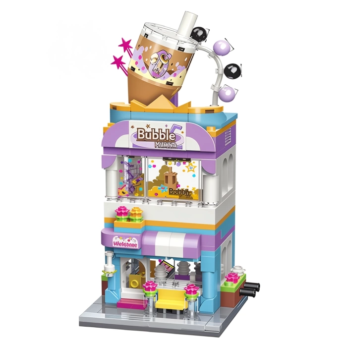 Mikro Blok Bubble Tea Dükkanı 302 Parça - Lego Setleri - Keeppley Mini Lego - Dükkan Lego - Keeppley Lego - Mikro Bloklar