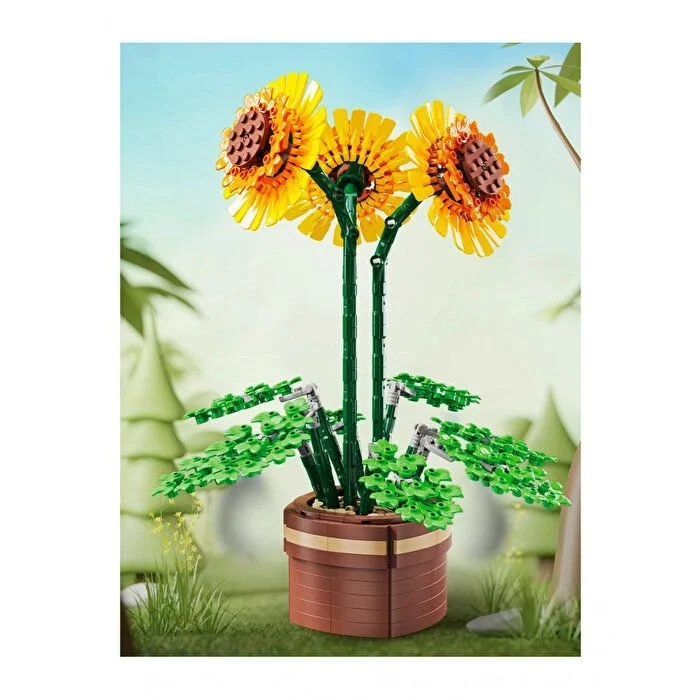 Mikro Blok Çiçek Ayçiçeği 731 Parça - Lego Setleri - MEGA Lego - Çiçek Lego - MEGA Çiçek Lego - Mikro Bloklar