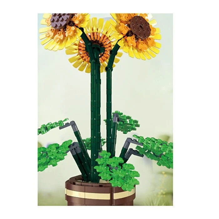 Mikro Blok Çiçek Ayçiçeği 731 Parça - Lego Setleri - MEGA Lego - Çiçek Lego - MEGA Çiçek Lego - Mikro Bloklar