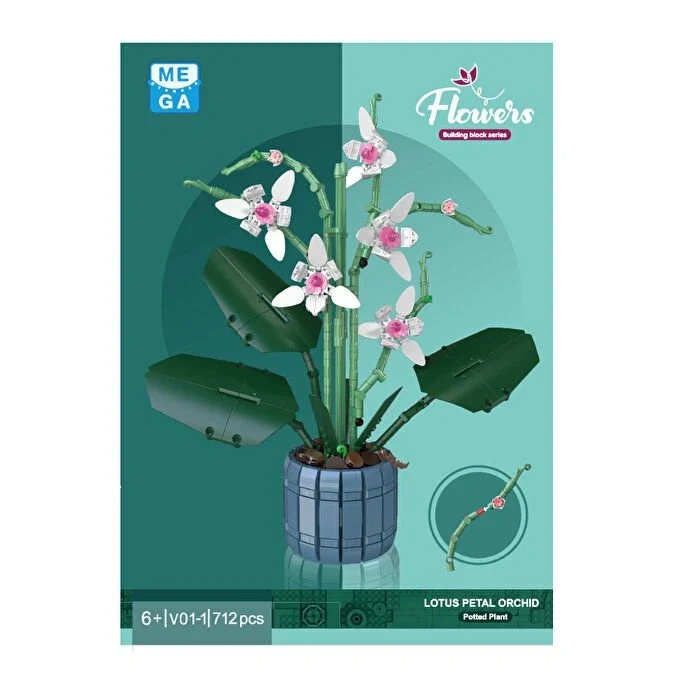 Mikro Blok Çiçek Lotus 712 Parça - Lego Setleri - MEGA Lego - Çiçek Lego - MEGA Çiçek Lego - Mikro Bloklar