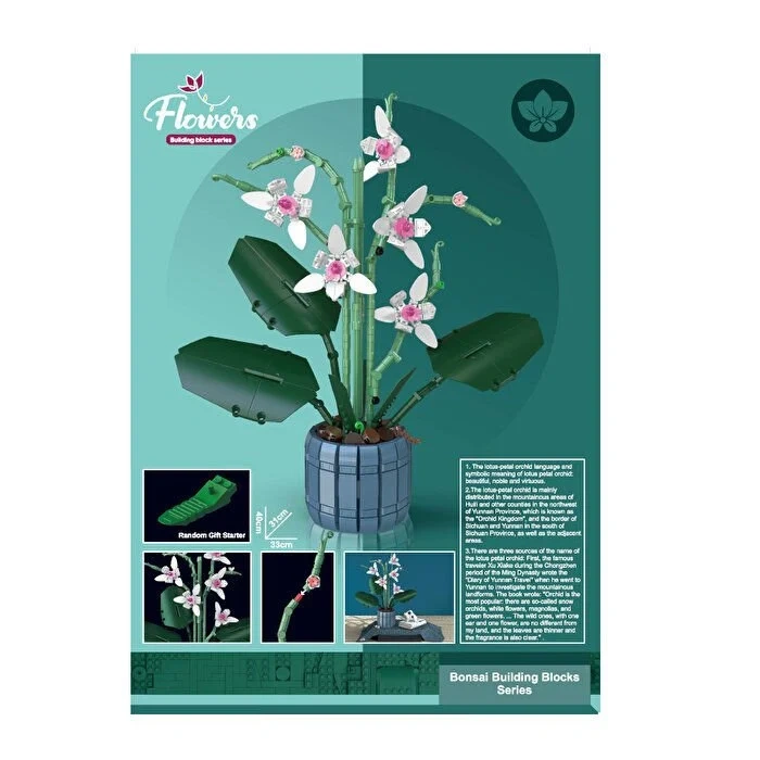 Mikro Blok Çiçek Lotus 712 Parça - Lego Setleri - MEGA Lego - Çiçek Lego - MEGA Çiçek Lego - Mikro Bloklar