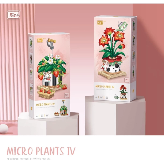 Mikro Blok Çiçekler 4 703 Parça - Lego Setleri - Loz Mini Lego - Çiçek Lego - Loz Lego - Mikro Bloklar