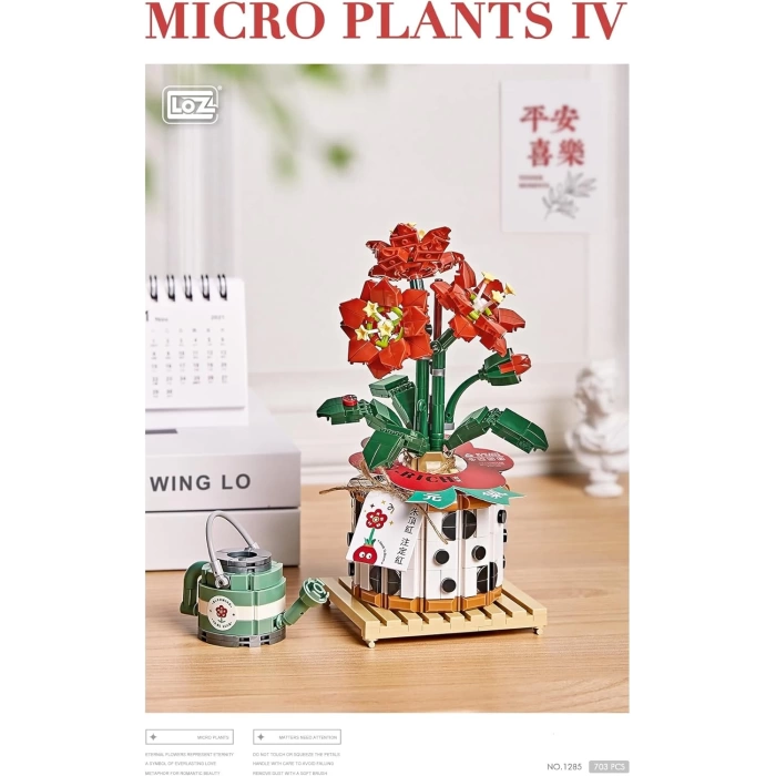 Mikro Blok Çiçekler 4 703 Parça - Lego Setleri - Loz Mini Lego - Çiçek Lego - Loz Lego - Mikro Bloklar