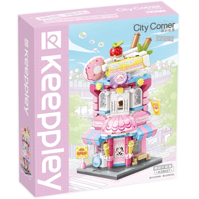 Mikro Blok Kapkek Dükkanı 350 Parça - Lego Setleri - Keeppley Mini Lego - Cup Cake Lego - Keeppley Lego - Mikro Bloklar