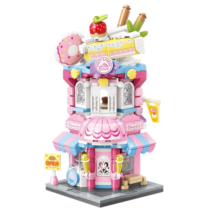 Mikro Blok Kapkek Dükkanı 350 Parça - Lego Setleri - Keeppley Mini Lego - Cup Cake Lego - Keeppley Lego - Mikro Bloklar