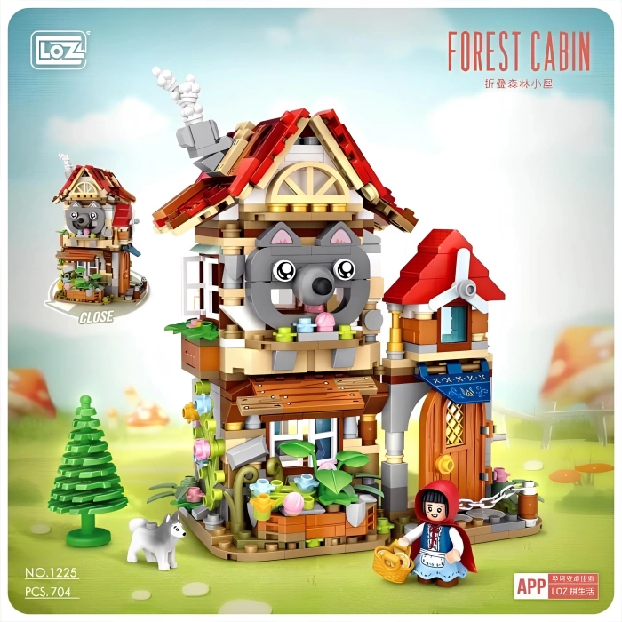 Mikro Blok Kırmızı Başlıklı Kız ve Kurt 704 Parça - Lego Setleri - Loz Mini Lego - Dükkan Lego - Loz Lego - Mikro Bloklar