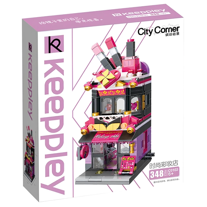 Mikro Blok Makyaj Dükkanı 348 Parça - Lego Setleri - Keeppley Mini Lego - Dükkan Lego - Keeppley Lego - Mikro Bloklar