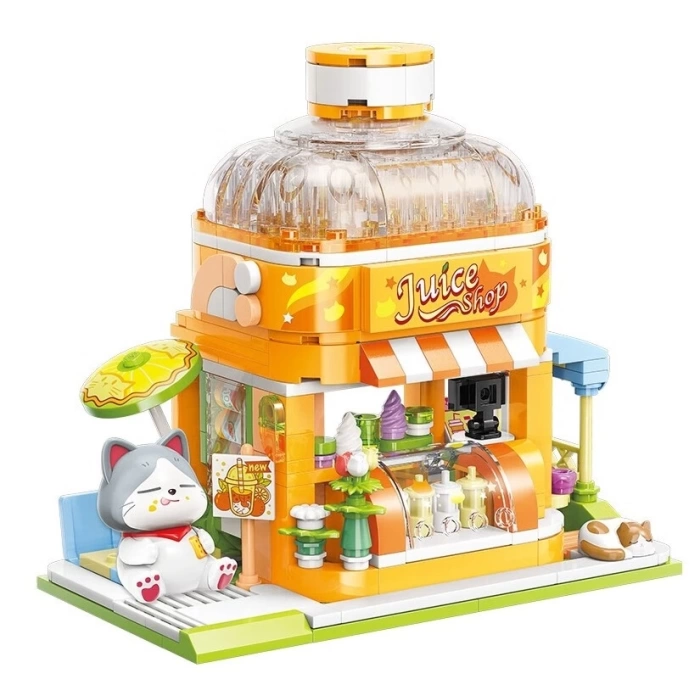 Mikro Blok Meyve Suyu Dükkanı 315 Parça - Lego Setleri - Keeppley Mini Lego - Keeppley Lego - Mikro Bloklar