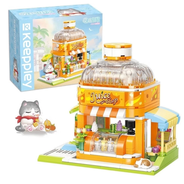 Mikro Blok Meyve Suyu Dükkanı 315 Parça - Lego Setleri - Keeppley Mini Lego - Keeppley Lego - Mikro Bloklar