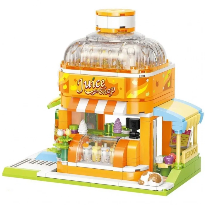 Mikro Blok Meyve Suyu Dükkanı 315 Parça - Lego Setleri - Keeppley Mini Lego - Keeppley Lego - Mikro Bloklar