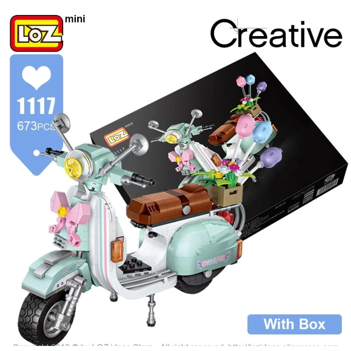 Mikro Blok Motosiklet 673 Parça - Lego Setleri - Loz Mini Lego - Motor Lego - Loz Lego - Mikro Bloklar