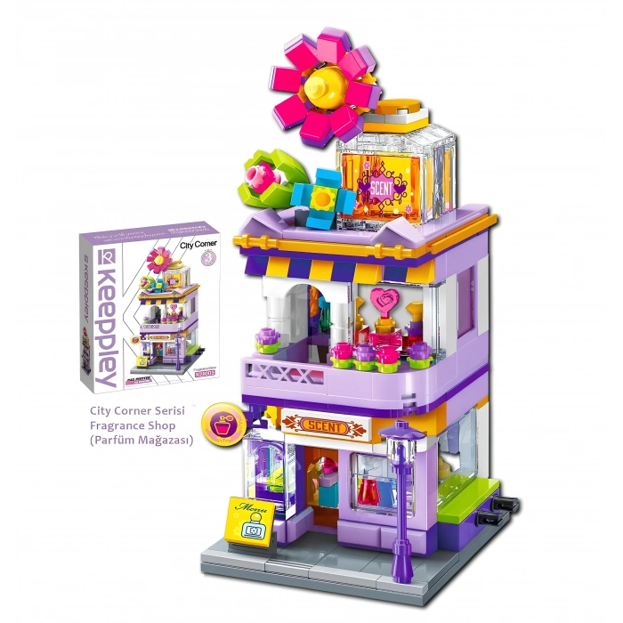Mikro Blok Parfüm Dükkanı 306 Parça - Lego Setleri - Keeppley Mini Lego - Dükkan Lego - Keeppley Lego - Mikro Bloklar