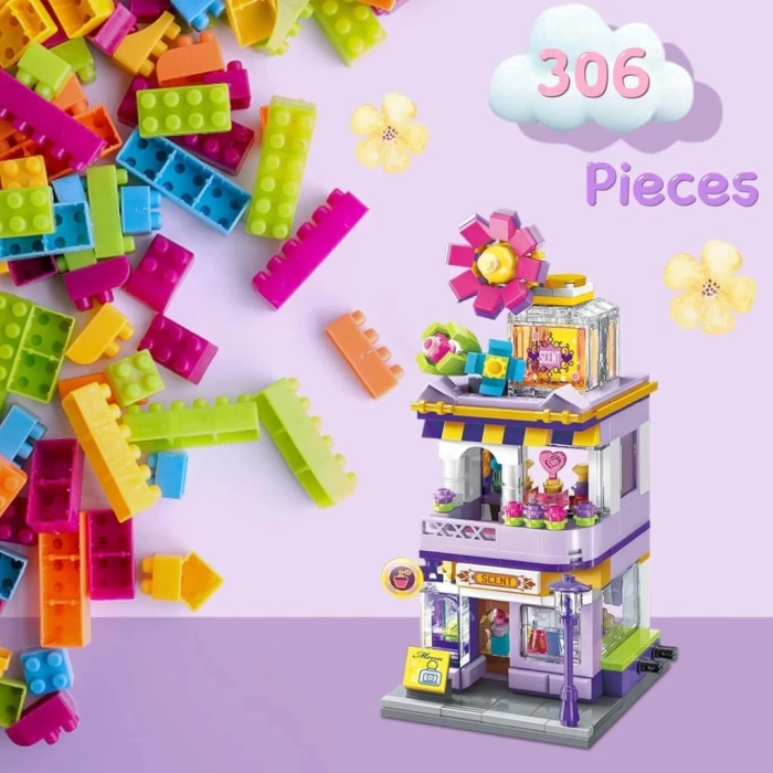 Mikro Blok Parfüm Dükkanı 306 Parça - Lego Setleri - Keeppley Mini Lego - Dükkan Lego - Keeppley Lego - Mikro Bloklar