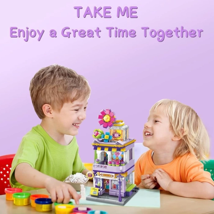 Mikro Blok Parfüm Dükkanı 306 Parça - Lego Setleri - Keeppley Mini Lego - Dükkan Lego - Keeppley Lego - Mikro Bloklar