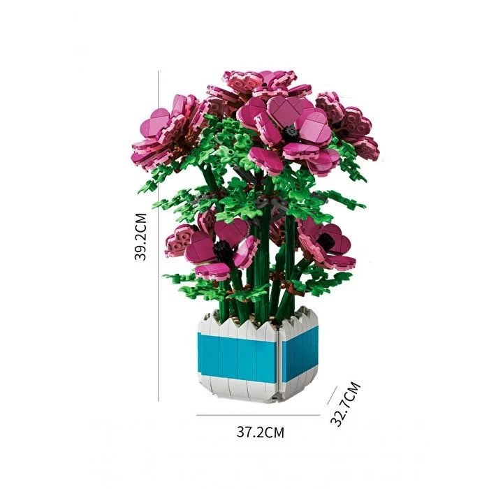 Mikro Blok Şakayık Çiçeği 1113 Parça - Lego Setleri - MEGA Lego - Çiçek Lego - MEGA Çiçek Lego - Mikro Bloklar