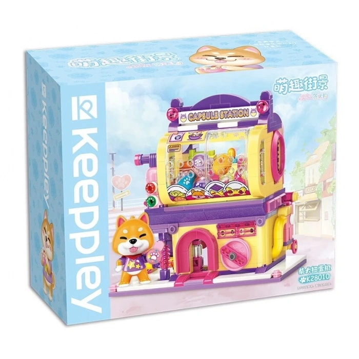Mikro Blok Shiba Inu Gashapon Machine Kapsül Oyuncak Dükkanı 435 Parça - Lego Setleri - Keeppley Mini Lego - Keeppley Lego - Mikro Bloklar