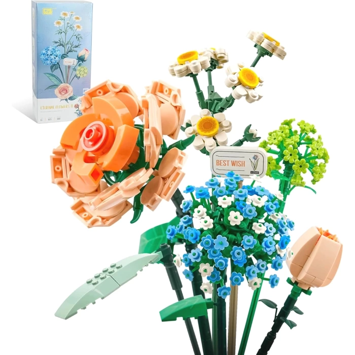 Mikro Blok Sonsuz Çiçekler 2 680 Parça - Lego Setleri - Loz Mini Lego - Çiçek Lego - Loz Lego - Mikro Bloklar