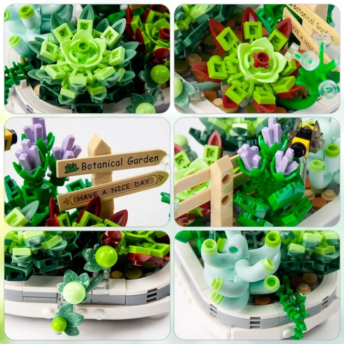 Mikro Blok Sonsuz Çiçekler Sulu Meyveler 389 Parça - Lego Setleri - Loz Mini Lego - Çiçek Lego - Loz Lego - Mikro Bloklar