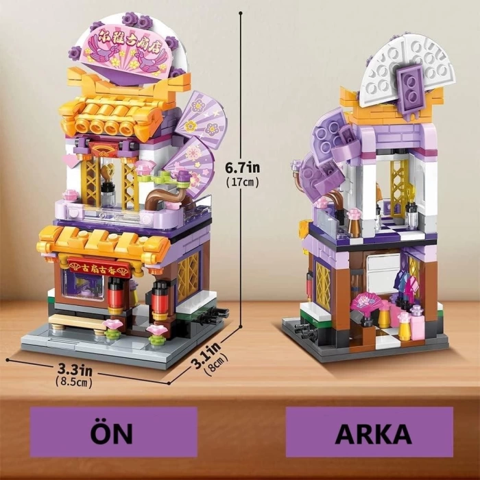 Mikro Blok Yelpaze Dükkanı 294 Parça - Lego Setleri - Keeppley Mini Lego - Dükkan Lego - Keeppley Lego - Mikro Bloklar