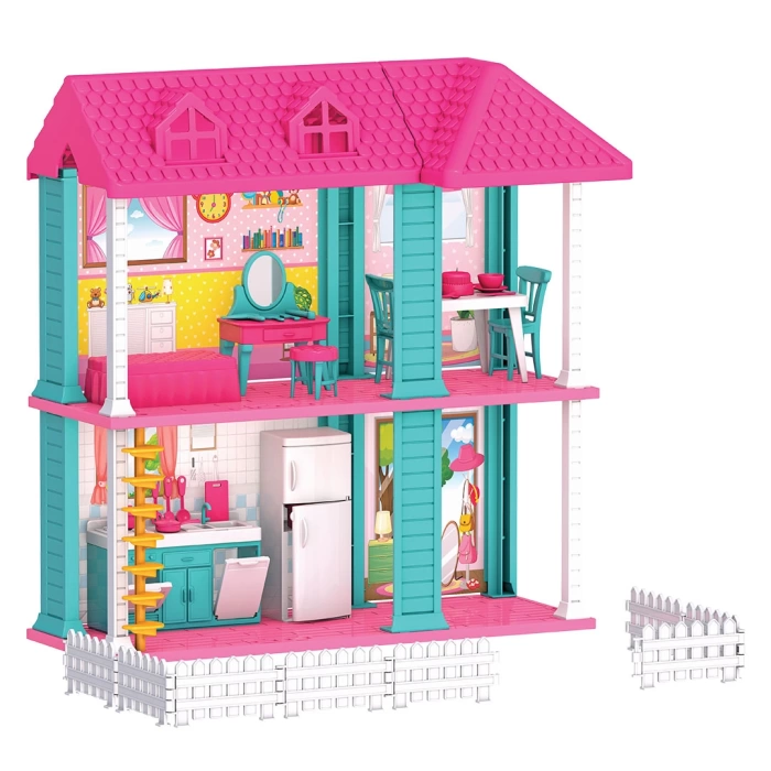Milanın 2 Katlı Rüya Evi - Ev Oyuncak - Milanın Rüya Ev Seti - Barbie Ev Seti - Rüya Evi - Oyun Evi