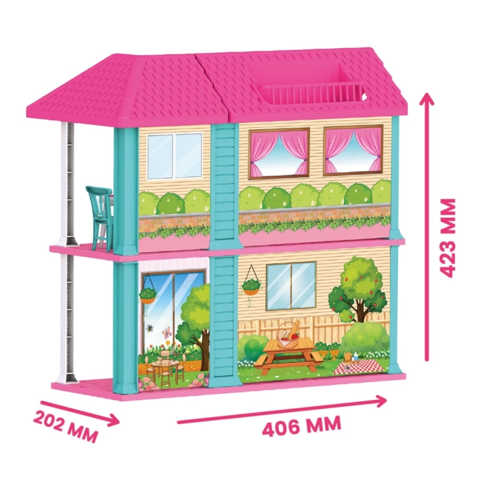 Milanın 2 Katlı Rüya Evi - Ev Oyuncak - Milanın Rüya Ev Seti - Barbie Ev Seti - Rüya Evi - Oyun Evi