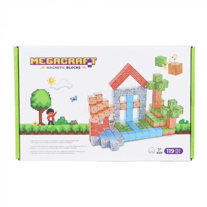 Minecraft Orman Temalı 119 Parça Manyetik Lego Minecraft Manyetik Lego Minecraft Lego Megacraft Lego Seti Megnetic Blocks