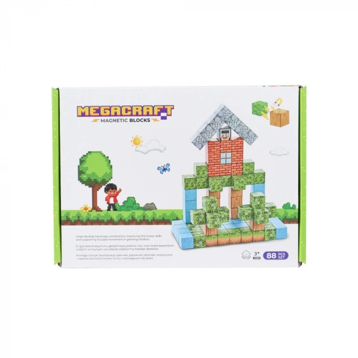 Minecraft Orman Temalı 88 Parça Manyetik Lego Minecraft Manyetik Lego Minecraft Lego Megacraft Lego Seti Megnetic Blocks