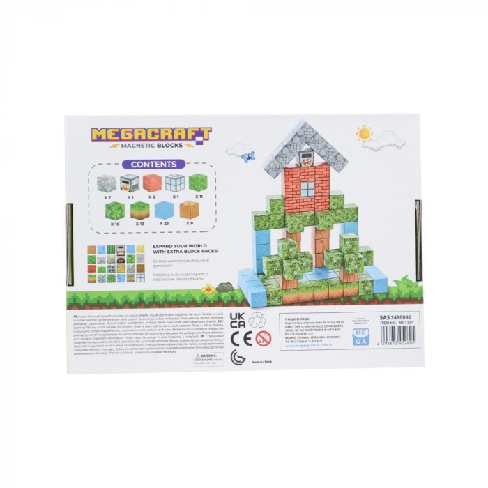 Minecraft Orman Temalı 88 Parça Manyetik Lego Minecraft Manyetik Lego Minecraft Lego Megacraft Lego Seti Megnetic Blocks