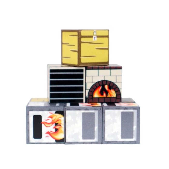 Minecraft Sandık ve Ocak Desenli Blok Manyetik Lego Minecraft Manyetik Lego Minecraft Lego Megacraft Lego Seti Megnetic Blocks