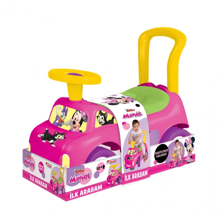 Minnie Mouse İlk Arabam - Binmeli Araba - Çocuk Arabası - İlk Adım Arabası