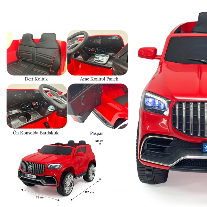 Miracle GT Kırmızı Uzaktan Kumandalı 4X2 12 Volt Akülü Araba - RC Mercedes Akülü Araba