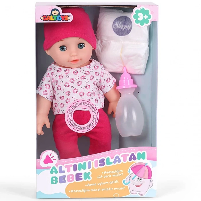 Naime Altını Islatan Et Bebek - Oyuncak Altını Islatan Bebek - Su İçen Bebek - Altına İşeyen Bebek - Pembe