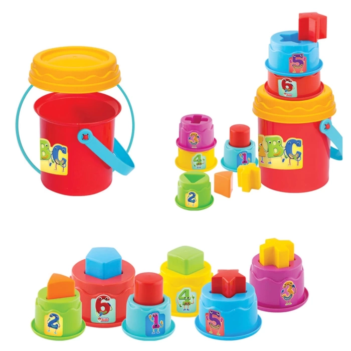 Neşeli Kuleler - Bultak Lego - Bebek Oyuncağı - Şekil Takmaca - Kule Oyunu