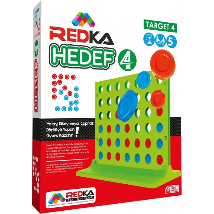Orijinal Hedef 4 Oyunu - Akıl ve Zeka Oyunu - Hedef Dört Oyunu - Redka Hedef 4 Oyunu - Strateji Oyunu