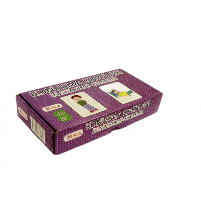 Orijinal Konuşma Kartları - İki Sözcüklü Cümleler - Çocuklar için Konuşma Etkinliği Otizim Kartları