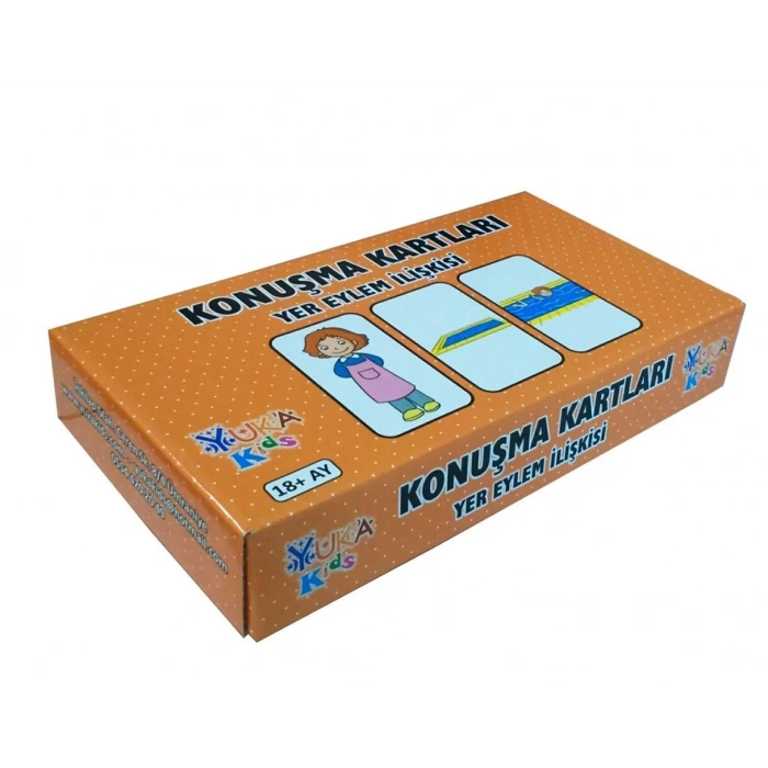 Orijinal Konuşma Kartları - Yer-Eylem İlişkisi - Çocuklar için Konuşma Etkinliği Otizim Kartları