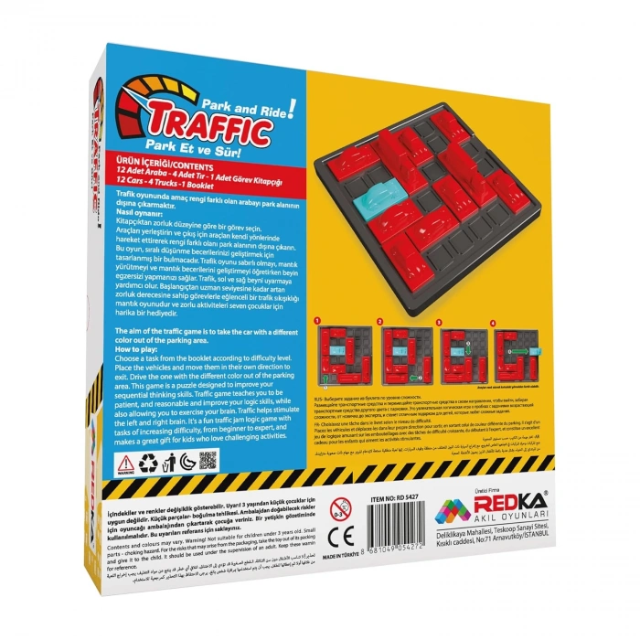 Orijinal Trafik Oyunu - Akıl ve Zeka Oyunu - Labirent Oyunu - Redka Traffic Oyunu - Strateji Oyunu