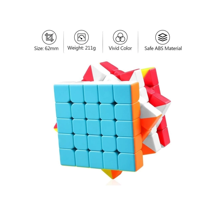 Orijinal Lüx QY 5x5 Speed Küp - QiYi 5x5 Küp - Akıl Küpü - Orjinal QY Speed Küp - Zeka Küpü