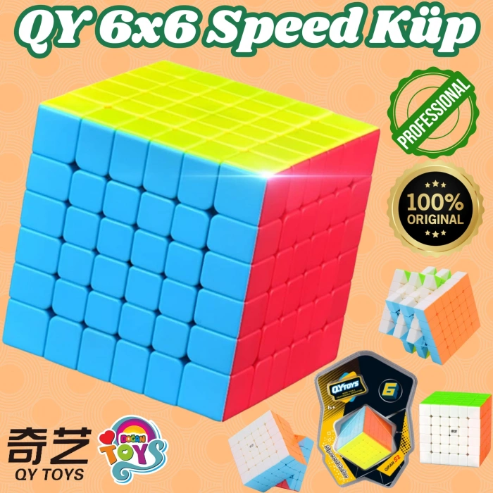 Orijinal Lüx QY 6x6 Speed Küp - QiYi 6x6 Küp - Akıl Küpü - Orjinal QY Speed Küp - Zeka Küpü