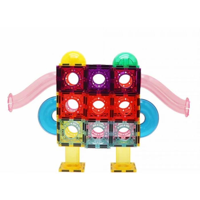 Orijinal Magnescape Magnetic Tiles 106 Parça - Magnetic Magical Magnet - Mıknatıslı Lego Magnescape