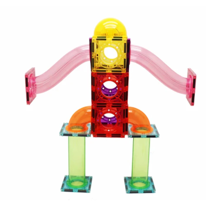 Orijinal Magnescape Magnetic Tiles 106 Parça - Magnetic Magical Magnet - Mıknatıslı Lego Magnescape