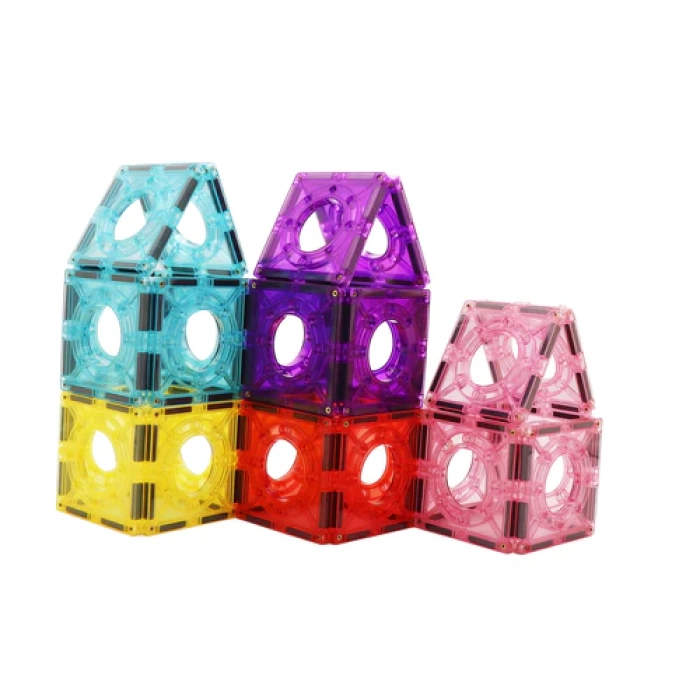 Orijinal Magnescape Magnetic Tiles 106 Parça - Magnetic Magical Magnet - Mıknatıslı Lego Magnescape