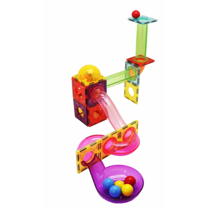 Orijinal Magnescape Magnetic Tiles 106 Parça - Magnetic Magical Magnet - Mıknatıslı Lego Magnescape