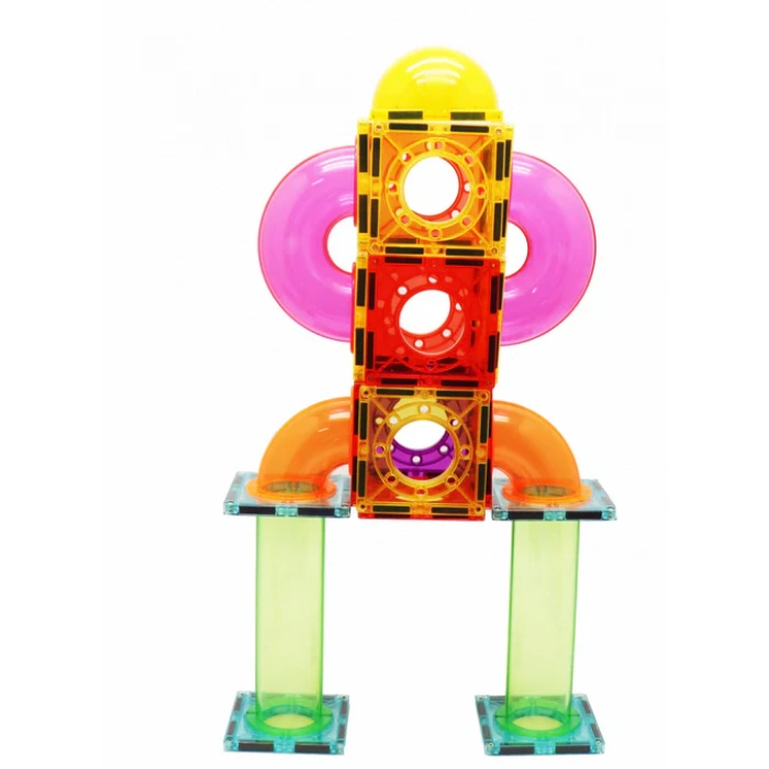 Orijinal Magnescape Magnetic Tiles 106 Parça - Magnetic Magical Magnet - Mıknatıslı Lego Magnescape