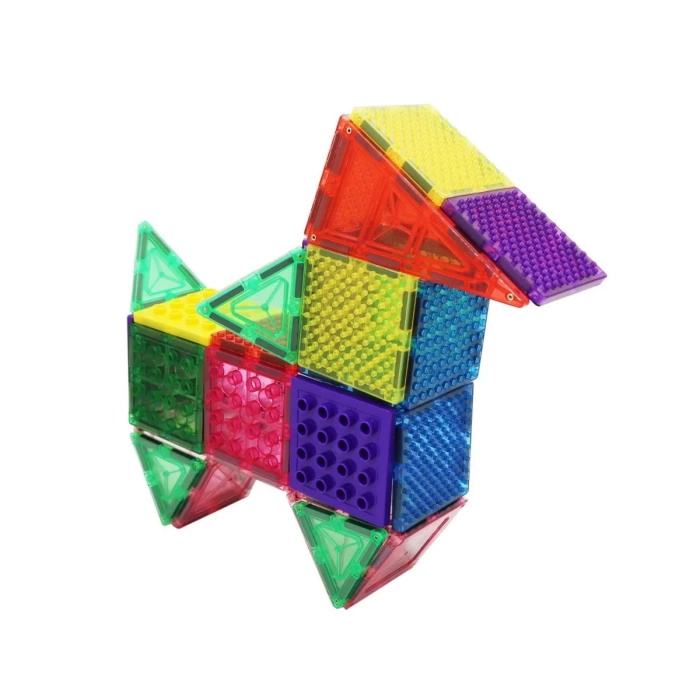 Orijinal Magnescape Magnetic Tiles 108 Parça - Magnetic Magical Magnet - Mıknatıslı Lego Magnescape