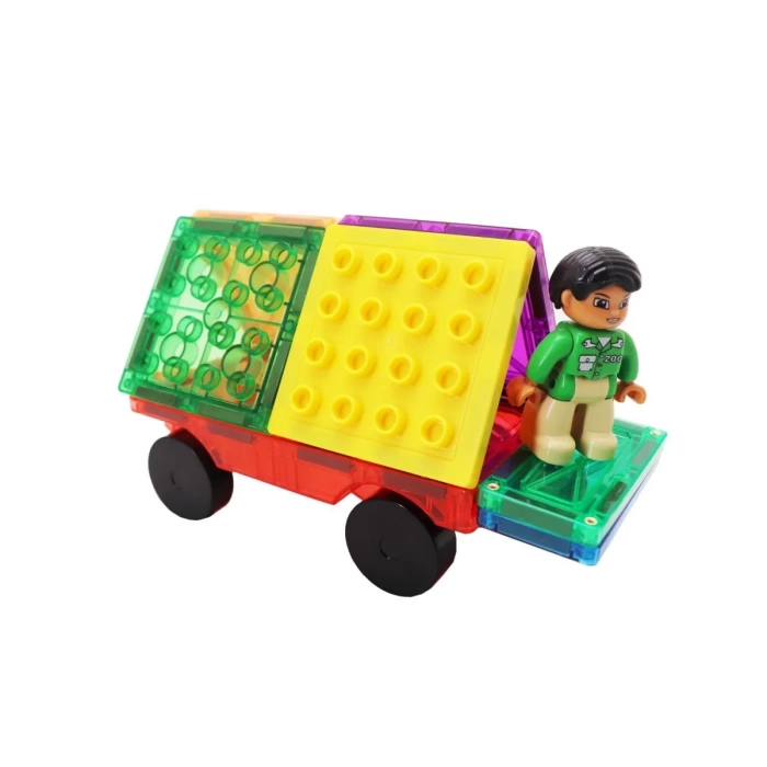 Orijinal Magnescape Magnetic Tiles 108 Parça - Magnetic Magical Magnet - Mıknatıslı Lego Magnescape