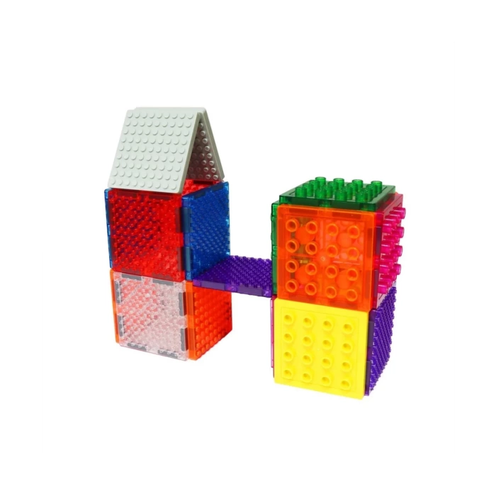 Orijinal Magnescape Magnetic Tiles 108 Parça - Magnetic Magical Magnet - Mıknatıslı Lego Magnescape