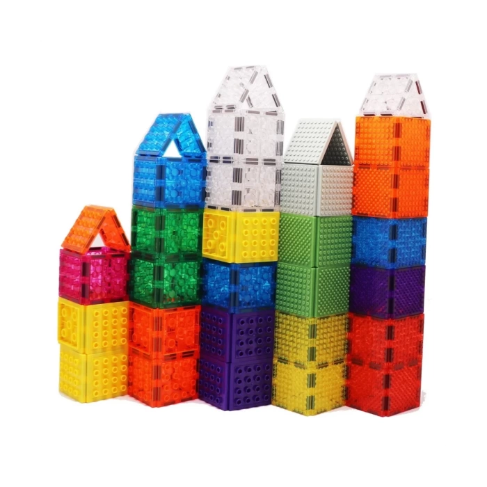 Orijinal Magnescape Magnetic Tiles 108 Parça - Magnetic Magical Magnet - Mıknatıslı Lego Magnescape