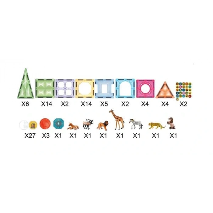 Orijinal Magnetic Tiles Star Diamond Light Version 89 Parça Işıklı Manyetik Lego - Mıknatıslı Lego Ledli Magnetic Işıklı Magnet